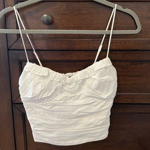 White Zara Crop Tank